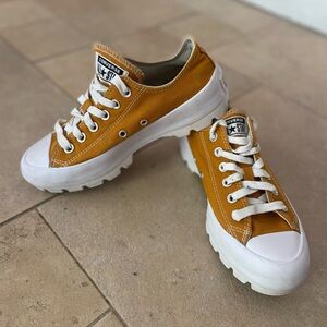 Converse Chuck Taylor All Star Lugged Platform Yellow Low Top Sneakers Size 7